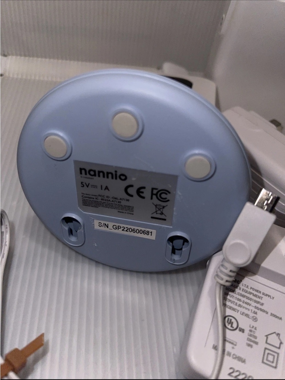 Nannio Baby Monitor Model D-VM2600 Audio Video Baby Monitor - Picture 3 of 4